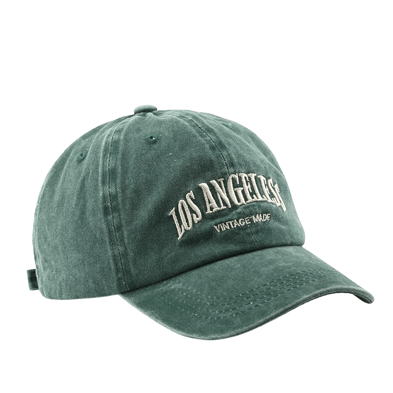Washed denim L.A green hat
