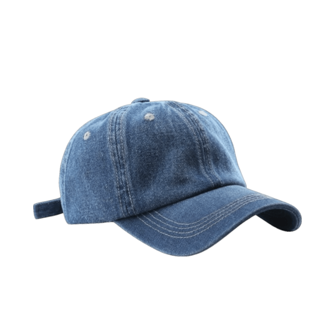 Basic dark blue denim baseball hat