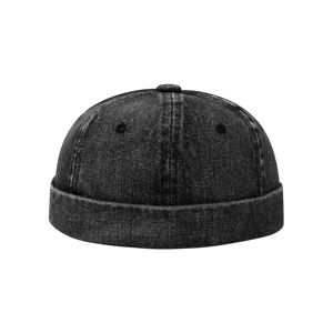 Black Denim Docker Hat